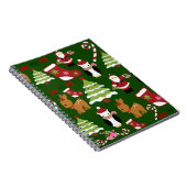 Kute kerstcollage-ontwerp met kerstman notitieboek (Rechterzijde)