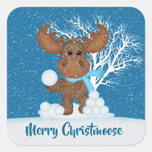 Kute kerstdagen toevoegen bericht sticker (Voorkant)