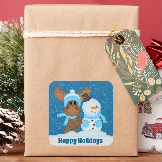 Kute kerstdagen toevoegen bericht sticker (Feestdagen)