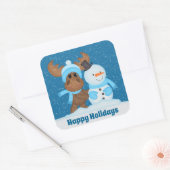 Kute kerstdagen toevoegen bericht sticker (Envelop)