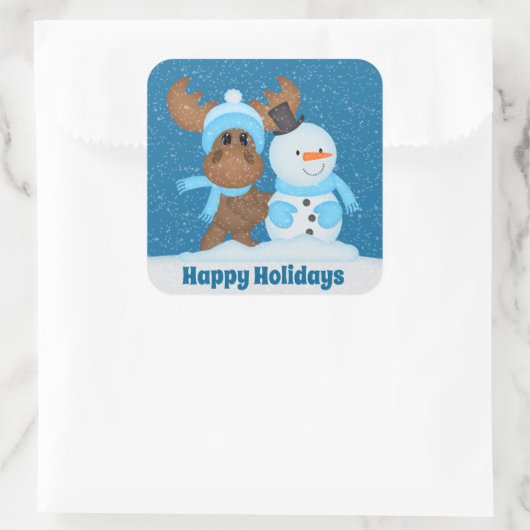 Kute kerstdagen toevoegen bericht sticker (Tas)