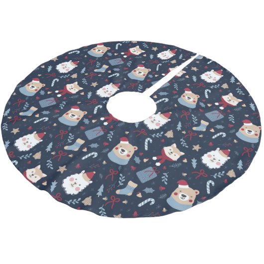 Kute kerstdieren kerstboom rok (Gekanteld)