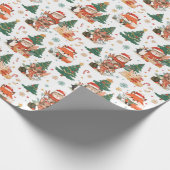 Kute kerstdieren — Verpakkingspapier Cadeaupapier (Hoek)