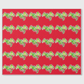 Kute kerstdraak ingepakt in licht cadeaupapier (Vlak)