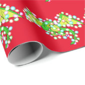 Kute kerstdraak ingepakt in licht cadeaupapier (Rol Hoek)