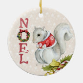 Kute kersteekhoorn keramisch ornament (Achterkant)