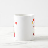 Kute kerstelf en hart koffiemok (Center)