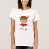 Kute kerstelf en Jingle Bells T-shirt (Voorkant)