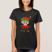 Kute kerstelf en Jingle Bells T-shirt (Voorkant)