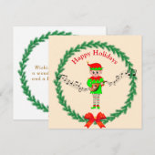 Kute kerstelf met mandolin (Voorkant / Achterkant)