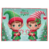 Kute kerstelves groot cadeauzakje (Achterkant)