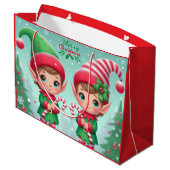 Kute kerstelves groot cadeauzakje (Achterkant Gekanteld)