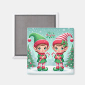 Kute kerstelves magneet (Voorkant / Achterkant)