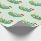 Kute kersterwtenpatronen omslagpapier cadeaupapier (Hoek)