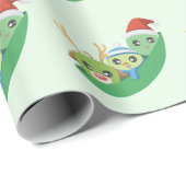 Kute kersterwtenpatronen omslagpapier cadeaupapier (Rol Hoek)