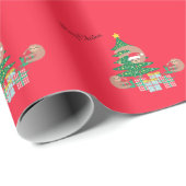 Kute kerstfeestdag cadeaupapier (Rol Hoek)