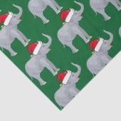 Kute kerstfeestmaal in Santa Hat Green Tissuepapier (Detail)