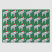 Kute kerstfeestmaal in Santa Hat Green Tissuepapier (Voorkant)