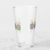 Kute kerstglazen glimlachende Ornamenten Glas (Rechts)