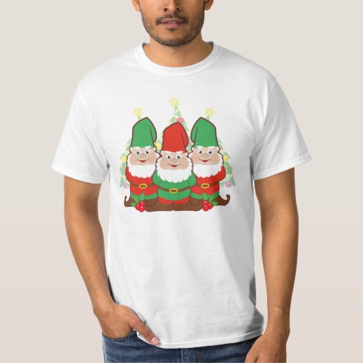 Kute kerstgnomen t-shirt (Voorkant)