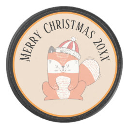 Kute kersthaas met Pet Hockey Puck