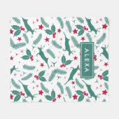 Kute kerstherten en kerstheilige patronen fleece deken (Voorkant (Horizontaal))