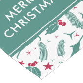 Kute kerstherten en kerstheilige patronen korte tafelloper (Hoek)