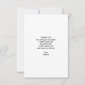 Kute kersthond Foto met roze poep en boom Bedankkaart (Achterkant)