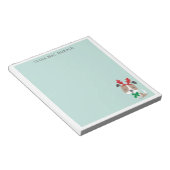 Kute kersthond op munt notitieblok (Schuin)