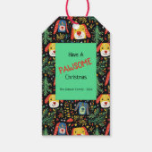 Kute kersthonden cadeaulabel (Voorkant)