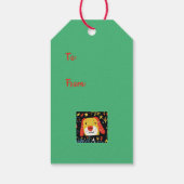 Kute kersthonden cadeaulabel (Achterkant)