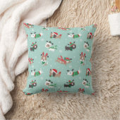 Kute kersthonden op munt kussen (Deken)