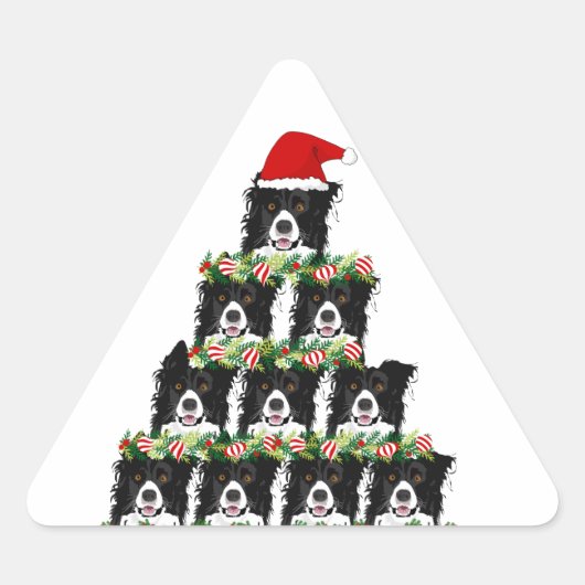 Kute kersthondenboom sticker (Voorkant)