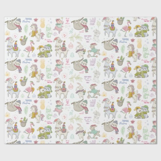 Kute kerstinpakken papier (Vlak)