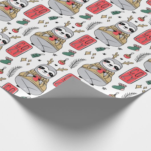 Kute kerstinpakken papier (Hoek)