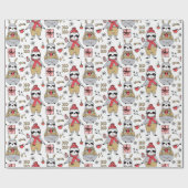 Kute kerstinpakken papier (Vlak)