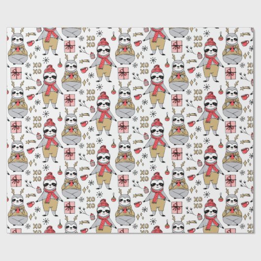 Kute kerstinpakken papier (Vlak)