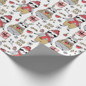 Kute kerstinpakken papier (Hoek)