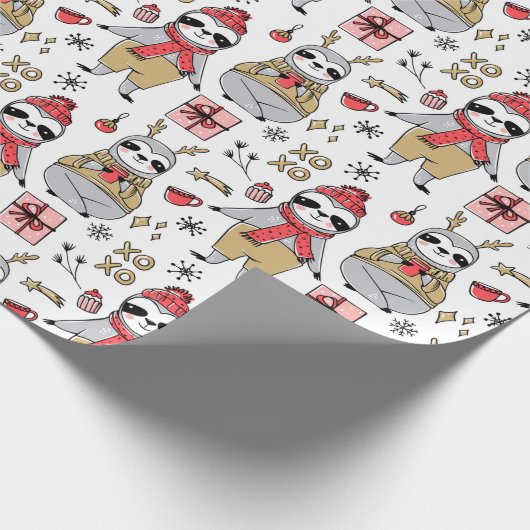 Kute kerstinpakken papier (Hoek)