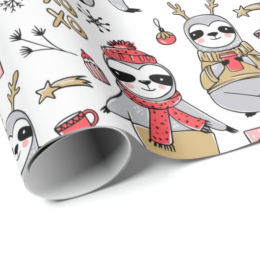 Kute kerstinpakken papier (Rol Hoek)