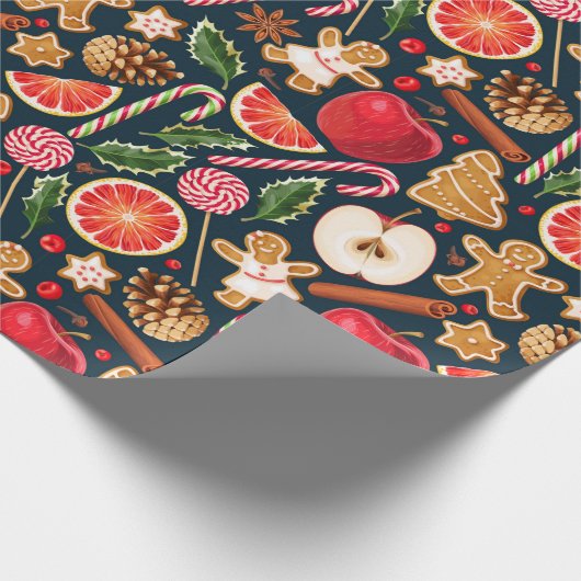 Kute kerstinpakken papier (Hoek)