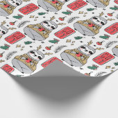 Kute kerstinpakken papier (Hoek)