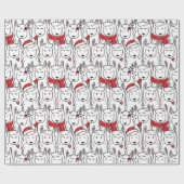 Kute kerstinpakken papier (Vlak)