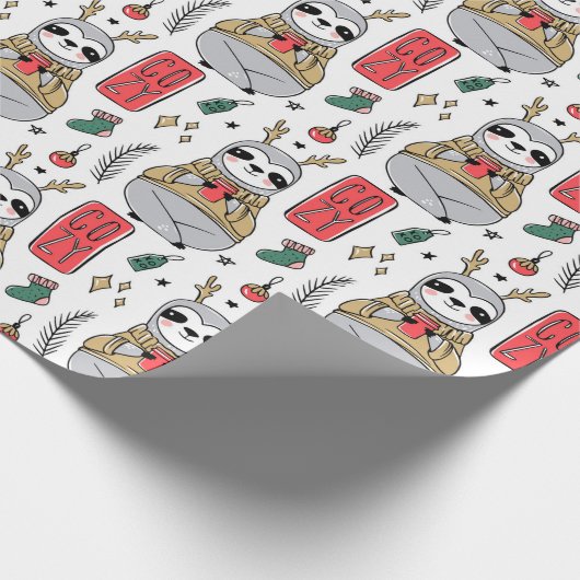 Kute kerstinpakken papier (Hoek)