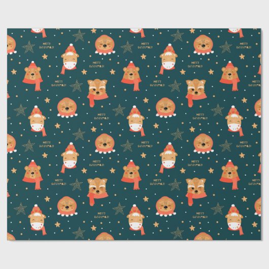 Kute kerstinpakken papier (Vlak)