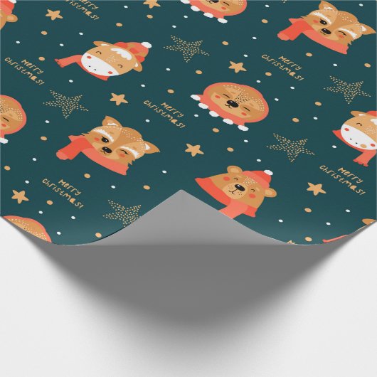 Kute kerstinpakken papier (Hoek)