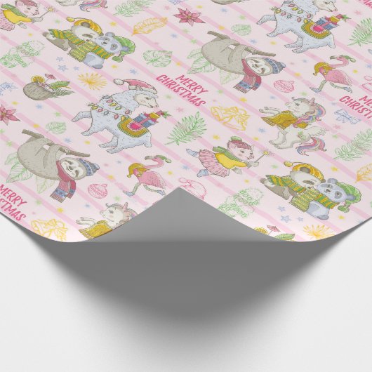 Kute kerstinpakken papier (Hoek)