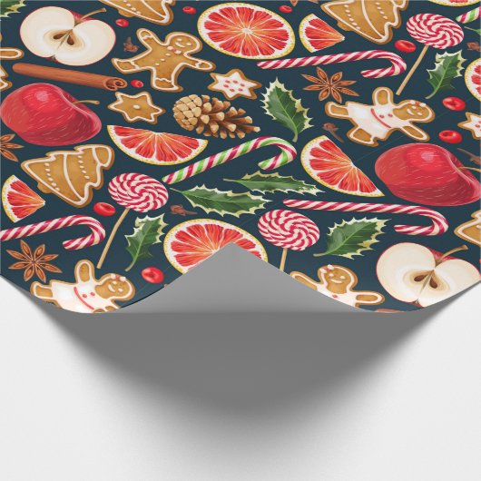 Kute kerstinpakken papier (Hoek)