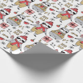 Kute kerstinpakken papier (Hoek)