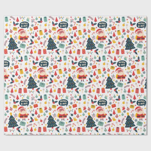 Kute kerstinpakken papier (Vlak)